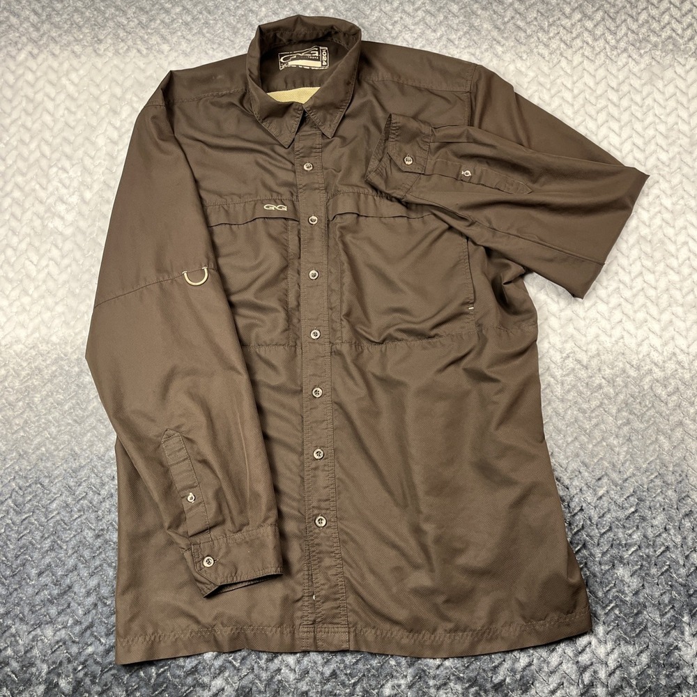 GameGuard Shirt Mens XXL Brown Vented Fishing Performance Outdoors